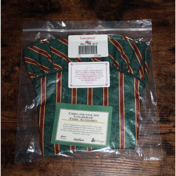Longaberger Small Tree Skirt - Imperial Stripe 233298 NEW - Picture 1 of 1